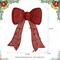 Glitzhome® 35.75"H Lighted Christmas 3D Fabric Bow Outdoor Decor